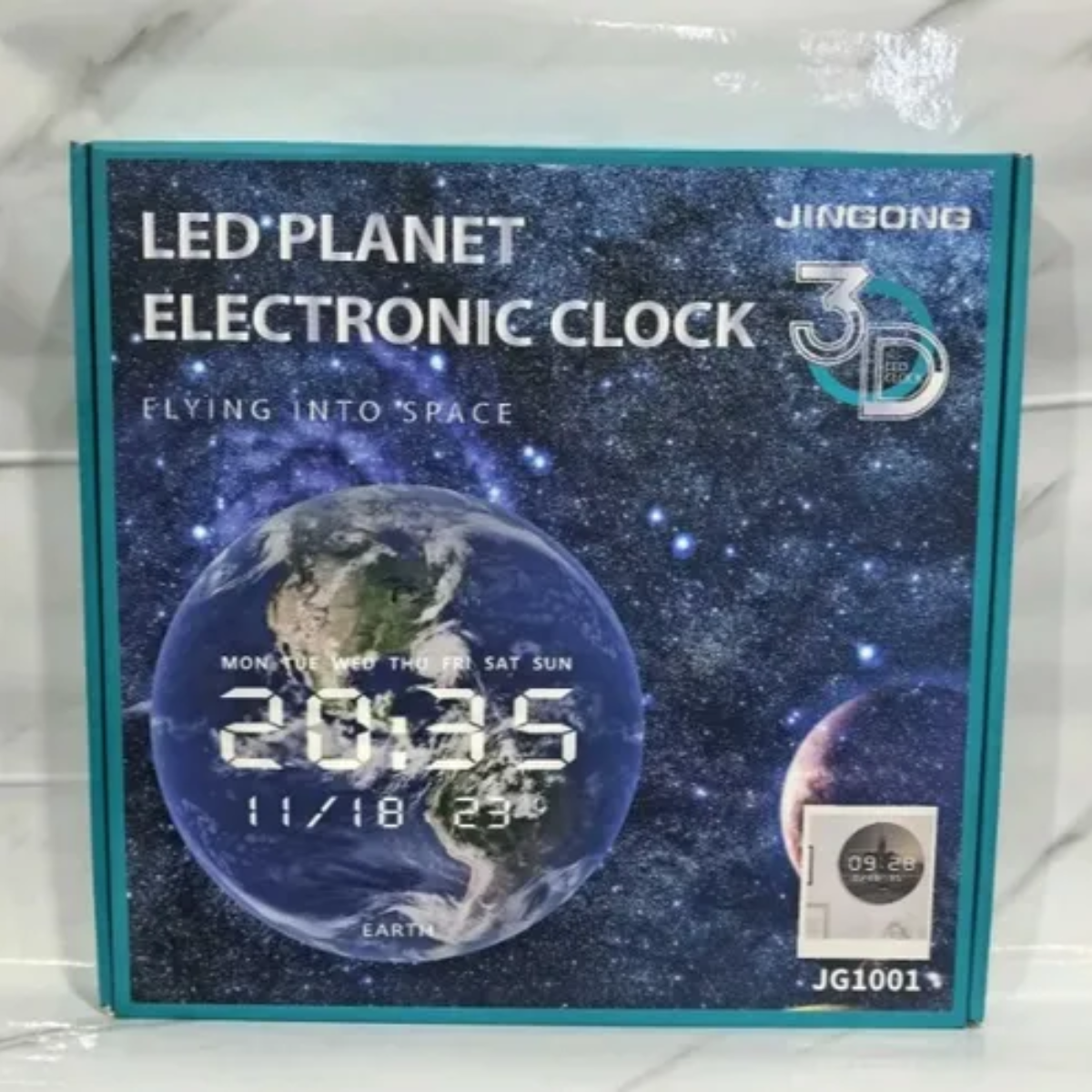 Reloj Pared Digital 3d Diseño Mundo